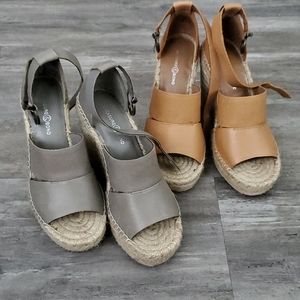 2 T&B espadrille wedges